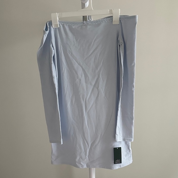 Wild Fable Light Blue Off-Shoulder long sleeve dress - Picture 1 of 3